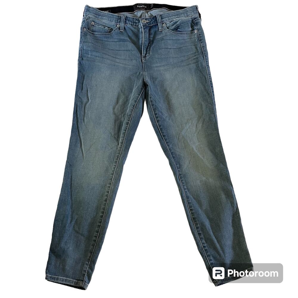 Torrid High Waist Stretch Premium Sky High Skinny Light Jeans Like New Wmns 16